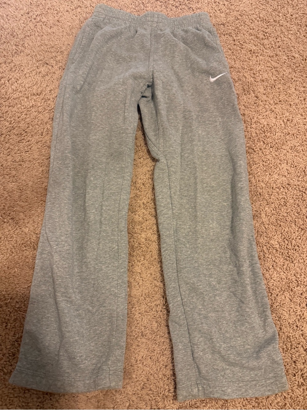 Nike Kids Gray Sweatpants with White Swoosh